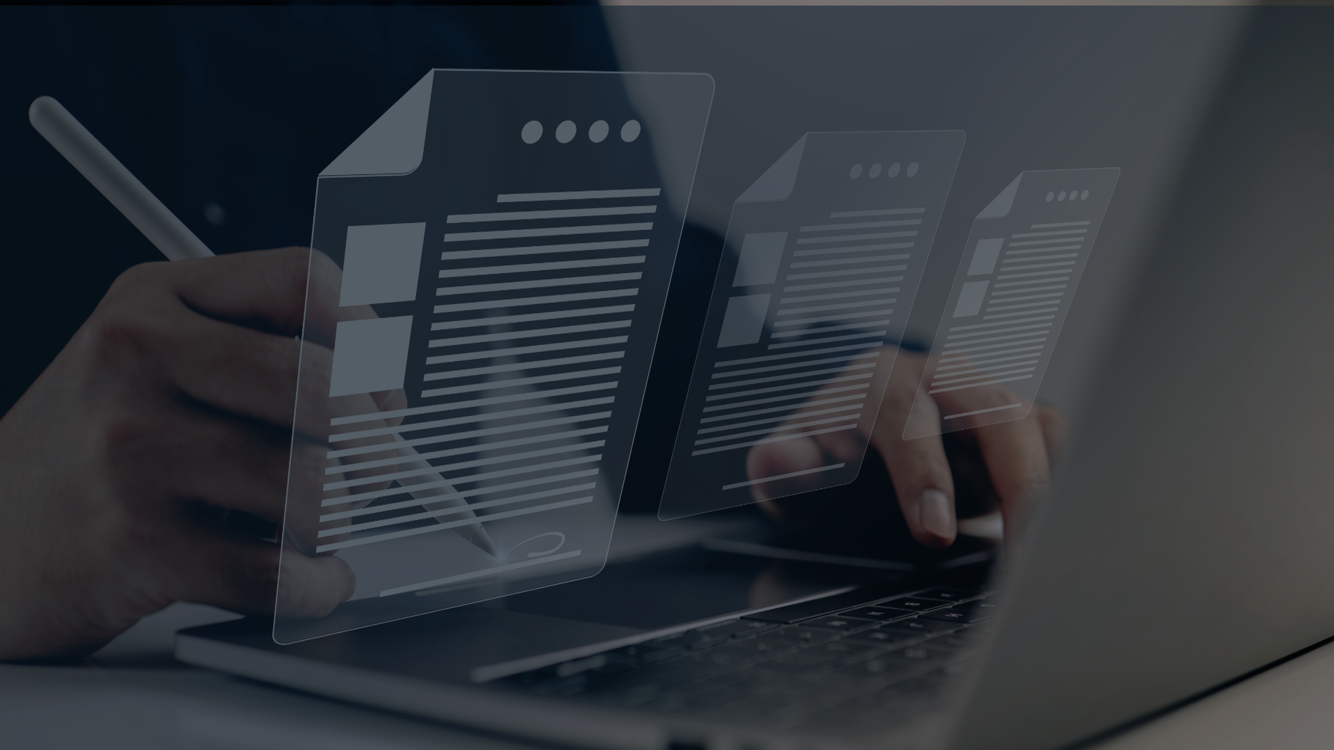 Laptop with digital forms